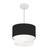 Lustre Pendente Duplo Cilíndrico Vivare Md-4161 Cúpula em Tecido 30x25cm - Bivolt Preto-Branco