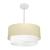 Lustre Pendente Duplo Cilíndrico Vivare Md-4355 Cúpula Tecido 50x40cm - Bivolt Algodão-Crú-Branco