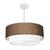 Lustre Pendente Duplo Cilíndrico Vivare Md-4357 Cúpula Tecido 60x50cm - Bivolt Café-Branco