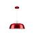 Lustre Pendente Sala de Jantar GO M1 Design Moderno 1 Lâmpada E27 Bivolt Vermelho Cereja