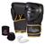 Luva Boxe Muay Thai Black Line Naja - Par de Luvas + Bandagem + Protetor Bucal Dourado