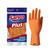 Luva de látex Plus laranja P, M, G Sanro CA 6110 para limpeza, higiene e trabalhos gerais Laranja