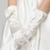 Luva de Princesa Feminina de Cetim com Laço para Casamento Festas Batizados Branco
