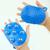 Luva Massageadora Corporal Manual com 7 Esferas Luva Magnética Azul