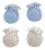 Luvinhas Luva Protetora Segura Macia Recém Nascido Kit Com 2 Pares Enxoval Para Bebês Zip Azul, Claro