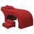 Maca Salão de Beleza Para Esteticista Charme e Puff Escada Estofada 190x60cm Suede - Desk Design Vermelho