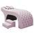 Maca Salão de Beleza Para Esteticista Charme e Puff Escada Estofada 190x70cm Suede - Desk Design Rosa Bebê