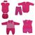 Macacão, Body e Calça Bebê Recém-nascido Menina Kit Com 7 Peças Pink