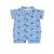 Macacão Camisa de Bebê Menino Tricoline Algodão Roupa Social Azul