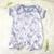 Macacão Estampado de Verão para Bebê Menina com Mangas Curtas Azul