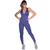 Macacão Fitness Com Bojo Vekyo Modas Longo Suplex Liso Roupa de Academia Malhar Feminino Azul
