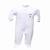 Macacão Longo Com Pé Básico Bebê Algodão Saída Maternidade Fácil de Vestir Roupa Recém Nascido Frio Branco