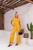 Macacão Pantalona com Cinto Feminino Max Novidade  Amarelo