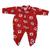 Macacão Pijama Longo Bebê Menina Soft com Pezinho Inverno Vermelho rosquinhas