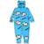 Macacão Soft Infantil Menino Menina Com Capuz Estampado 4/8 Azul claro elefante