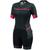 Macaquinho de ciclismo feminino Free Force Hide forro Invert Gel Preto, Coral