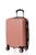 Mala de Bordo Viagem Pequena ABS - (55 x 35 x 22cm) C/ 4 Rodinhas 360º - (Regulamentação ANAC)  Rosa ouro
