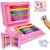 Maleta De Pintura Infantil Estojo 18 Peças Kit 6 Unidades 6 Maleta Rosa