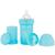Mamadeira Bebê Bico de Silicone +0 Meses Infantil 180ml Antivazamento Com Recipiente Leite em Pó 100ml Mixer Twistshake Azul