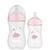 Mamadeira Easy Flow Buba Anticolica Bico de Silicone Peito Nuvem Rosa Azul Branco 270mL +6 meses Rosa