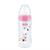 Mamadeira Nuk Controle de Temperatura 360ml S2 Antivazamento Rosa