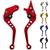 Manete Esportiva Moto 6 Regulagens Embreagem Motocicleta Freio Par Dobravel Vermelho