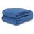 Manta cobertor casal soft antialérgico 2,00m x 1,80m canelada microfibra macia ondulada Lisa azul