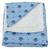 Manta de Bebê Cobertor Coberdron Sherpa (0,75x0,75cm) Estampada Para Menino e Menina Coroa Azul