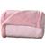 Manta King Sherpa Realce Flannel Lã de Carneiro 240x260cm Rosa Pó