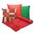 Manta Para Sofá Modelo Natal Tradicional com 3 capas de Almofada 45x45 MANTA 12 + CAPAS GLITTER DOURADA - SUETER   - 153 VERDE
