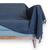 Manta Para Sofá Protetora E Decoração 100% Algodão Grande Tear Artesanal Kit 2 Unidades Manta Para Sofá Grande - Azul-branco detalhe