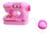 Máquina costura infantil mini atelie bw035 Rosa claro
