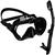 Máscara de Mergulho Antiembaçamento com Snorkel Atlantic Preto, Lente transparente
