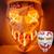 Máscara de Terror Halloween Neon Festa Fantasia Cosplay XM21121 Laranja