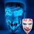 Máscara de Terror Halloween Neon Festa Fantasia Cosplay XM21121 Azul