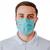 Máscara Descartável Adulto Tripla Antiviral 24 Horas Proteção - 50 Unidades Verde