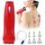 Massageador Elétrico Kit Com 6 Ventosas Potente Vermelho