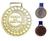 Medalhas esportivas premiação honra ao mérito 36 mm 12 pçs Ouro prata, Bronze