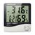 Medidor De Umidade Ar E Temperatura Relógio Digital Htc-1  Preto