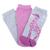 Meia Infantil Lupo Cano Médio Pacote C/ 3 Pares Feminina Cinza, Rosa