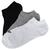  Meia New Balance 3 Pares Cano Invisivel  Branco, Preto