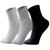 Meias Masculina Cano Longo Sport Kit 12 pares Algodão Preto, Branco, Cinza