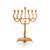 Menorah candelabro judaico folheado a ouro 16 cm Ouro