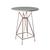 Mesa Bistrô Alta Eames Eiffel 60cm Branca Base Ferro Cobre BRANCO