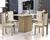 Mesa C/ 4 Cadeiras Sofisticada Chique Moderna Luxo MDF Brisa Amendoa-Off White