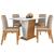 Mesa Com 4 Cadeiras Qatar 1,20 Cin/off/bege - Móveis Arapongas Cinamomo/off White/bege 03