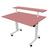 Mesa Com Regulagem Rosa Setup Feminino Profissional  - Wp Connect Branco