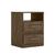 Mesa de Cabeceira Apolo Color Flex com 2 Gavetas Castanho Wood - PR Móveis Castanho Wood