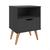 Mesa De Cabeceira Atualle Pub 1 Gaveta Wood New Vintage Preto