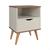 Mesa De Cabeceira Atualle Pub 1 Gaveta Wood New Vintage Off White/Canela